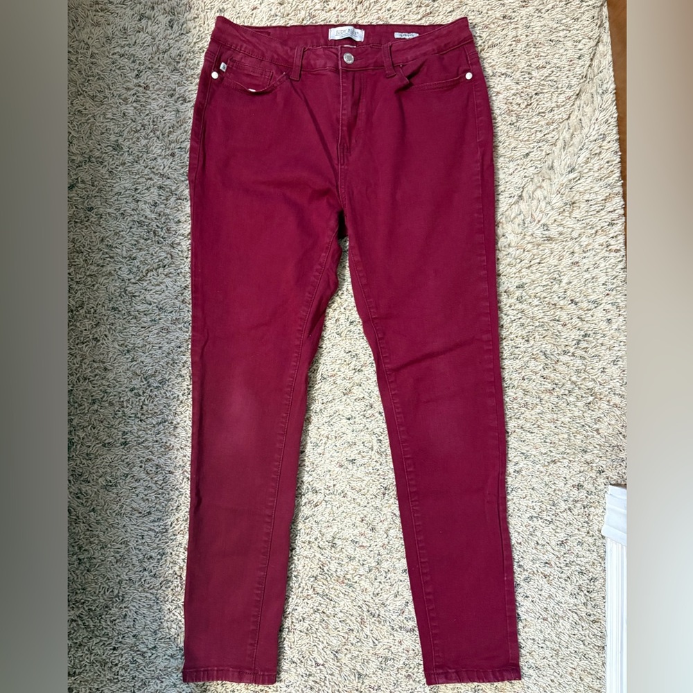 Judy Blue Women's Deep Red Skinny Jeans Size 13/Size 31